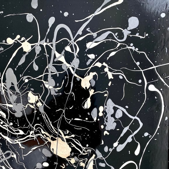 Teeming 3 - Original Art Mixed Media Oil Painting Framed 14"x14" - Picture 5 of 8